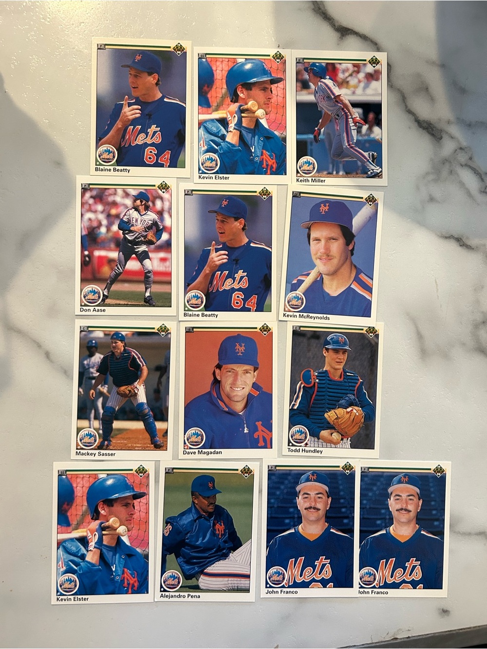 Vintage New York Mets Baseball Card Lot - 1990 Upper deck series.